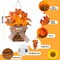 Fall Wreath for Front Door, Artificial Autumn Decor with 20 Led Light Sunflower